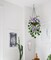 Artificial Hanging Flowers for Outdoors, Fake Hanging Morning Glory Plants & Flowers (White Purple)